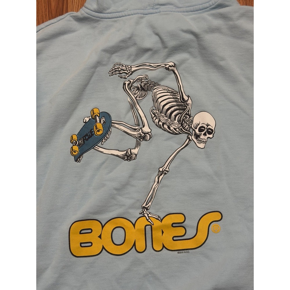 Powell Peralta VCJ Bones Double Sided Skateboarding Skeleton Hoodie Mens Large - Picture 12 of 14
